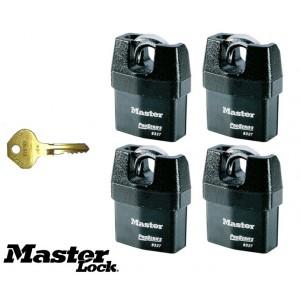Lot de 4 cadenas Master Lock Pro Series 6327KA - clé identique_0