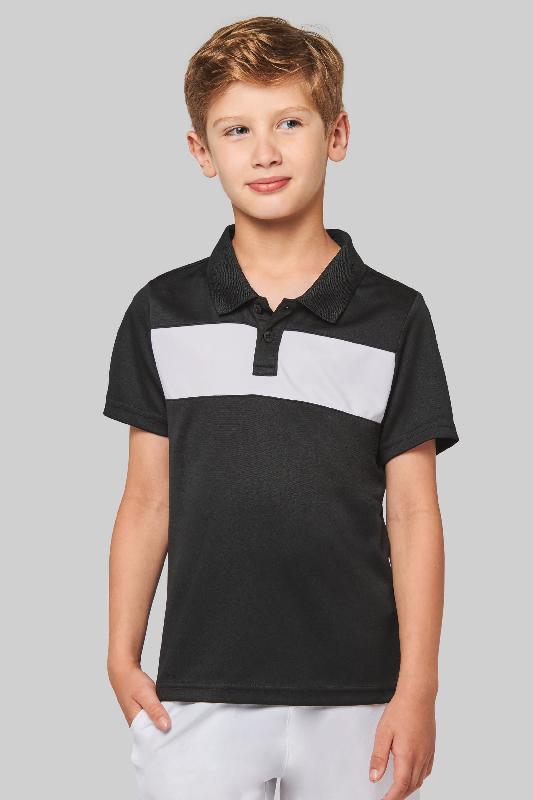 Polo manches courtes enfant - Réf: PA494 - 100% polyester, léger et respirant - Marque PROACT_0
