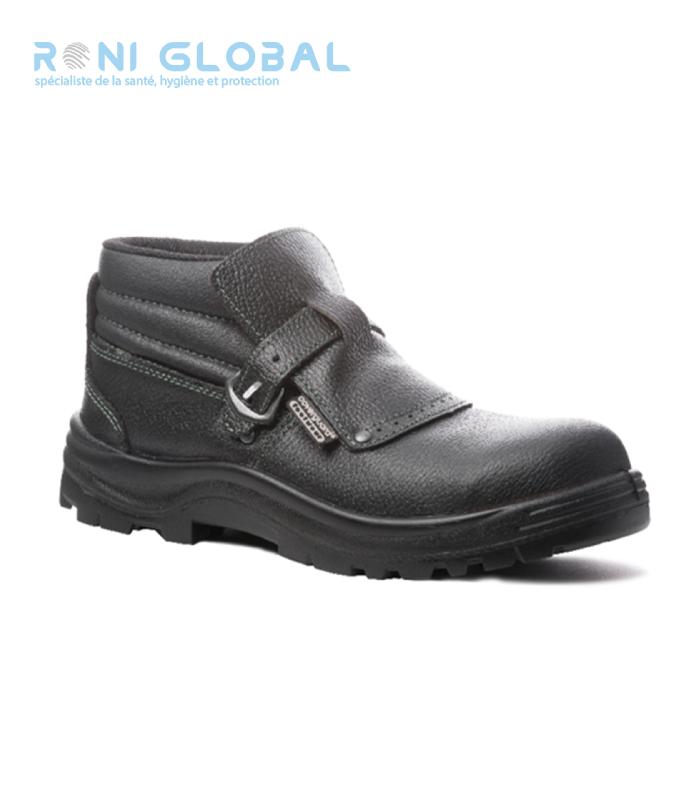 Chaussure montante de sécurité soudeur en cuir S3 SRA - Quartz Coverguard avec système déchaussage rapide_0