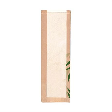 SACHET PAIN AVEC FENÊTRE CLASSIC FEEL GEEN 36 G/M² 14+4X60 CM KRAFT NATUREL (VENDU PAR 250)