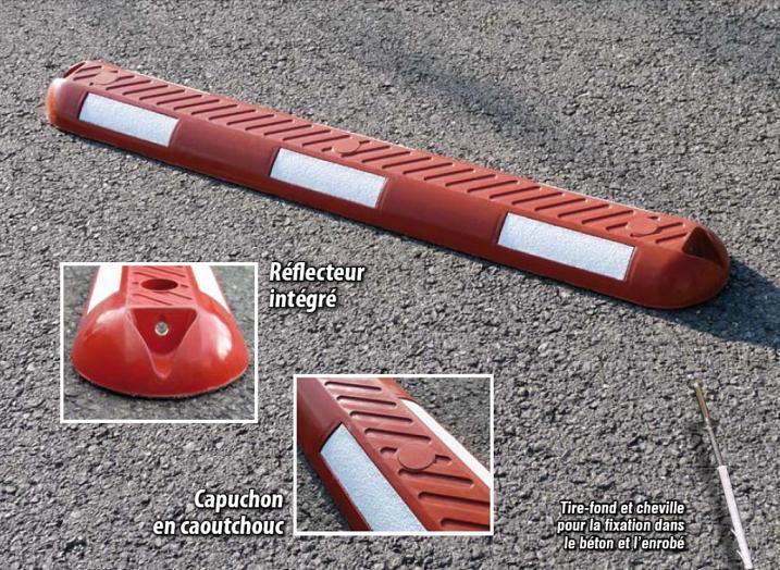SÉPARATEUR DE VOIES FRANCHISSABLE EN CAOUTCHOUC RECYCLÉ._0