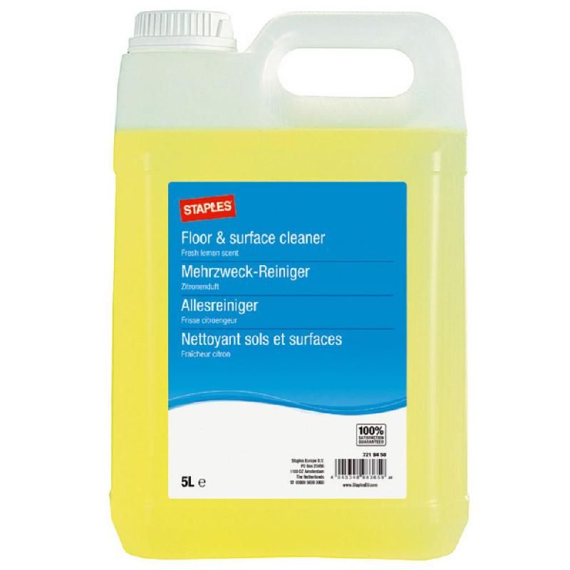 STAPLES STAPLES NETTOYANT MULTI-USAGES CITRON 5 L BIDON