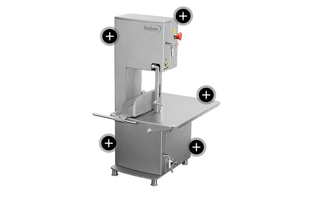 SX 220 - Scie industrielle inox Dadaux - Carter monobloc, 100% étanche, table basculante_0