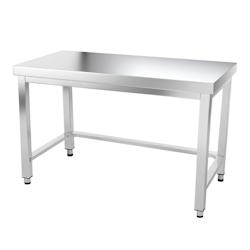 Table de travail en inox 1400 x 600 mm avec renfort PREMIUM / GOLDINOX - inox 3701770804375_0