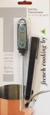 Thermomètre digital résistant à l'eau -50 à +200°C - Sonde inox perçante 125mm - Multi-usages_0