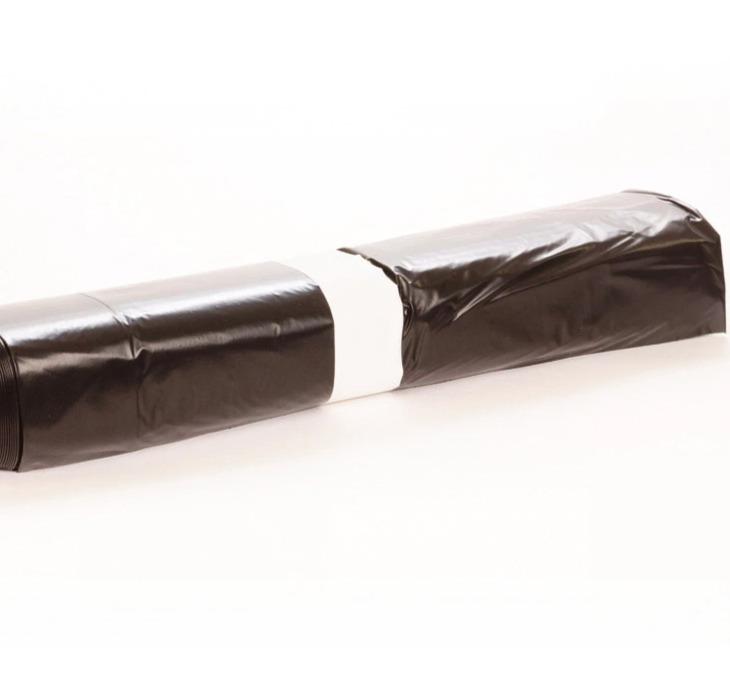 TOPCAR - 100 housses poubelle 340L 40µ noir en rouleau - PEBD recyclable - Dimensions 780+310+310x1430mm_0