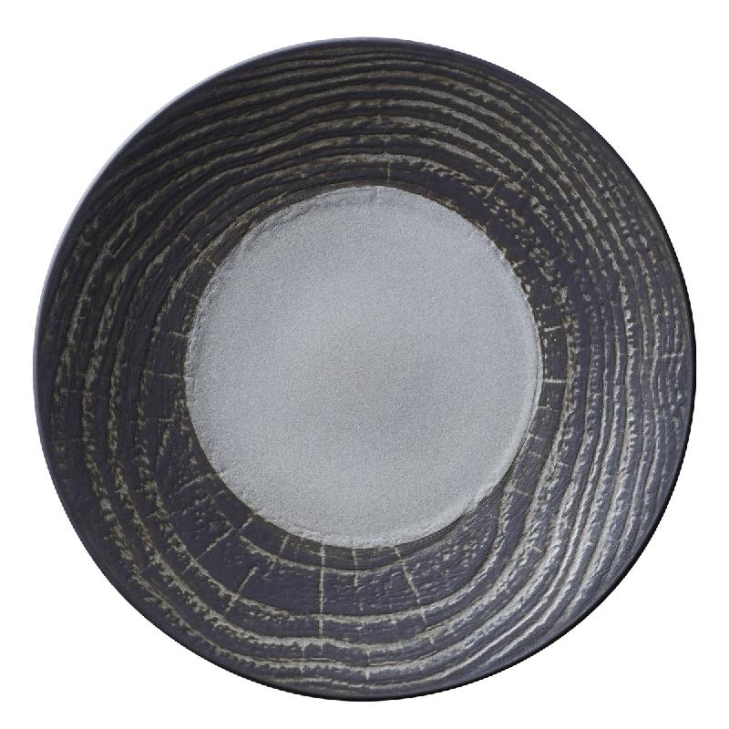 ASSIETTE COUPE PLATE ROND GRIS PORCELAINE Ø 21,5 CM ARBORESCENCE REVOL