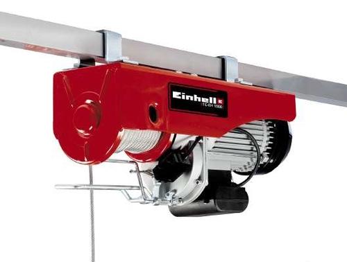 Palan électrique Einhell 2255160 - 1600W, capacité 500kg à 999kg, avec câble 18m et frein automatique_0