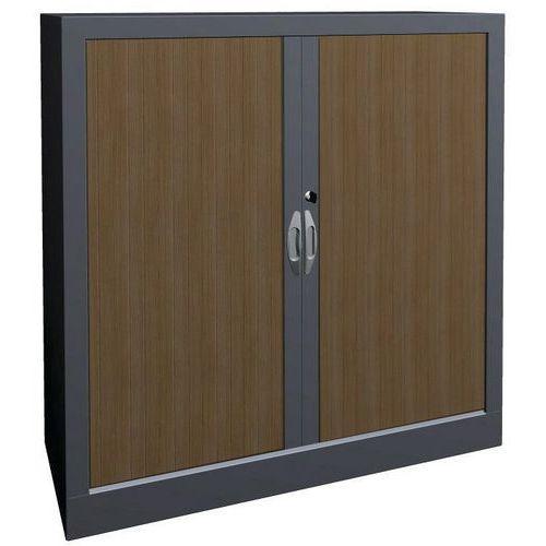 ARMOIRE À RIDEAUX 100 X 102 CM RIDEAUX CHÊNE CLAIR/ALU - MANUTAN COLLECTIVITÉS