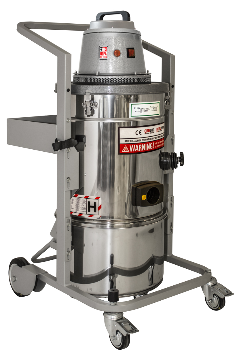 Aspirateur industriel - récupération des poussières combustibles - zones sans risque d'explosion - 2d-25l (dt) mfs hepa ordloc series_0