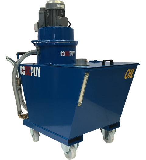 Aspirateur industriel huile et copeaux - DUPUY B 70 ECO OIL avec benne et vanne de vidange_0