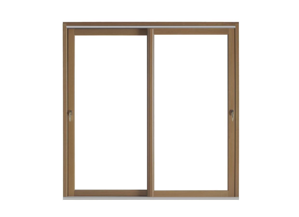 Baie vitrée coulissante en chêne sur mesure - volet roulant intégré compact en option - HARMONIE_1