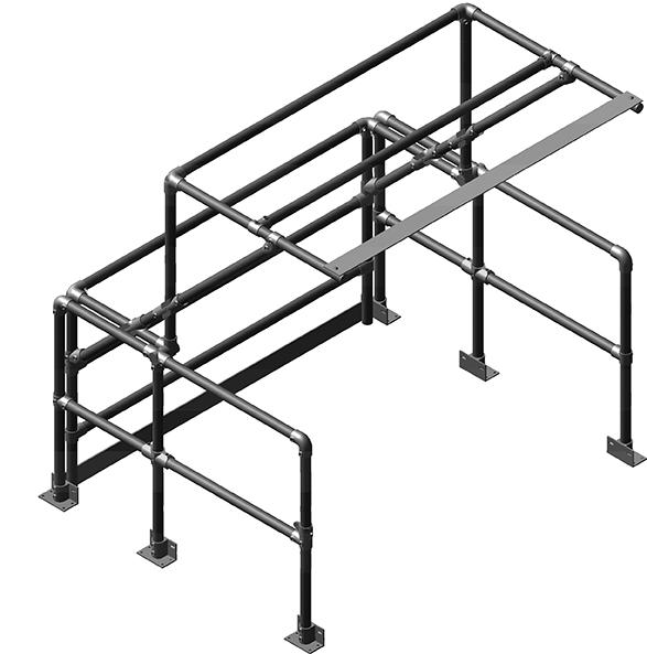 Barrière écluse Kee Gate - Pallet Gate Type D - Modèle extra-large en aluminium avec plinthes_0