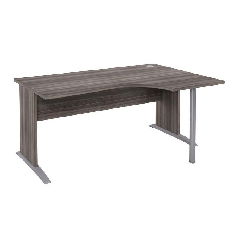 BUREAU COMPACT RETOUR À DROITE EVOLUTION 2 - L. 160 X P. 110 CM - PLATEAU 'CÈDRE' - PIEDS L 'CÈDRE'.