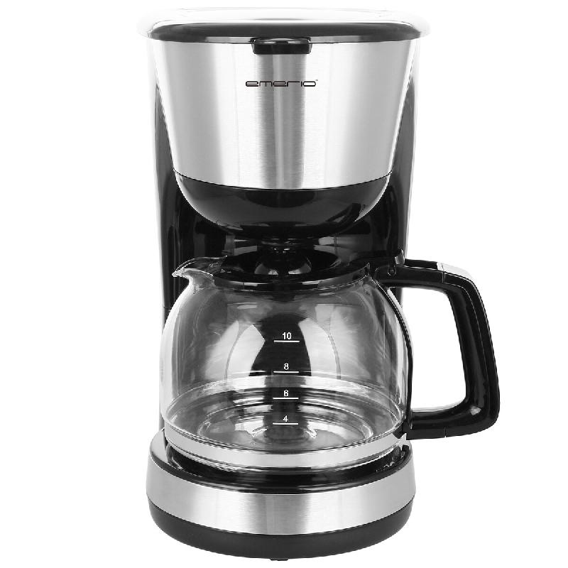 Cafetière Emerio 1,25 L – 10 tasses – Carafe en verre – Filtre amovible – Système anti-gouttes – CME-122933 Noir - plastique 7333282032524_0