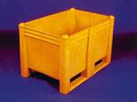 Caisse-palette plastique 800 x 1200 parois pleines - 42-800P - PEHD recyclable et résistante aux chocs_0