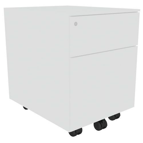 CAISSON MOBILE MÉTAL 2 TIROIRS BLANC - BURONOMIC
