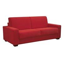 CITY Canapé lit Varsavia canapé convertible 3 places rouge 140 cm_0