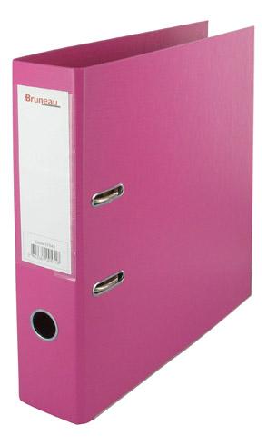 CLASSEUR À LEVIER CARTONNÉ BRUNEAU A4 MAXI - DOS 7,2 CM FUCHSIA