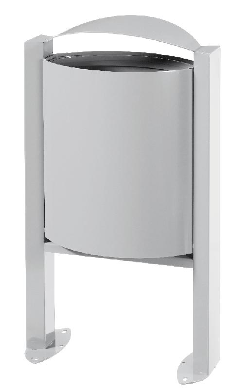 POUBELLE SUR PIEDS ARKÉA 40 L GRIS MANGANÈSE-ROSSIGNOL PRO - MANUTAN COLLECTIVITÉS