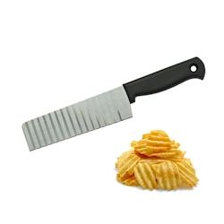 Couteau à lame ondulée pour frites, légumes et fruits Nirosta - Acier inoxydable 18/10 5051126822163_0