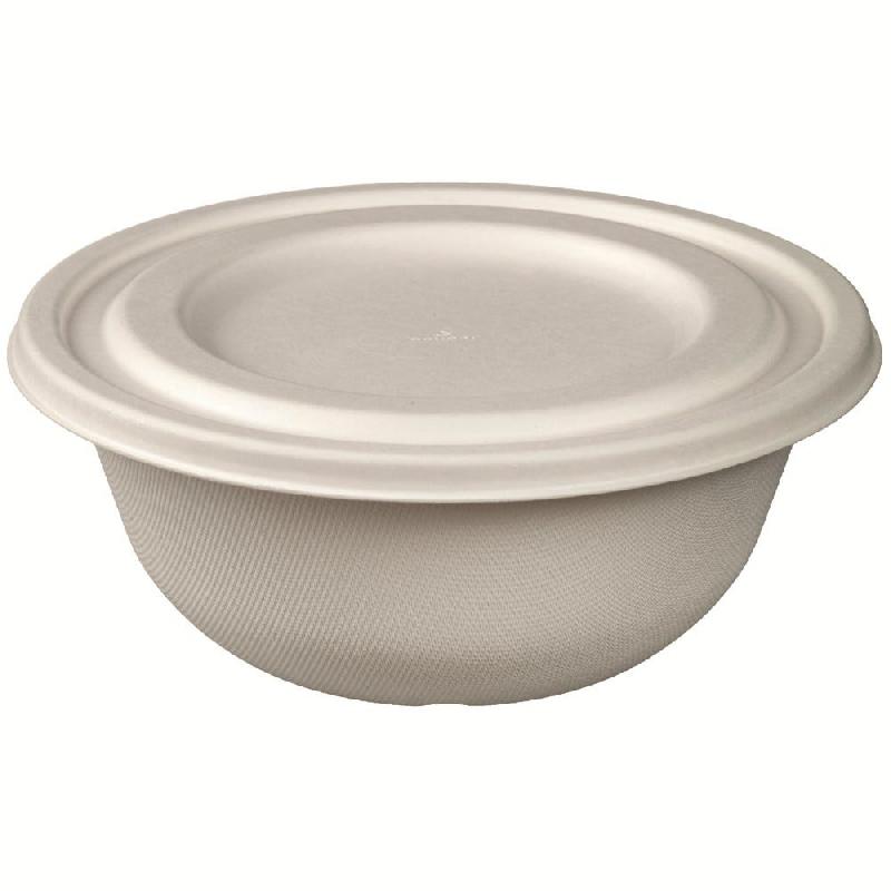 Couvercle pour bol Ming réf 39069 bagasse blanche Ø19,7,8x1cm - par 400_0
