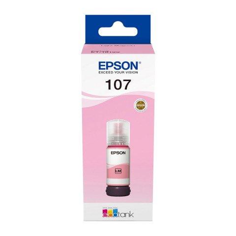 EPSON BIDON D'ENCRE N°107 MAGENTA CLAIR POUR IMPRIMANTE À RÉSERVOIR D'ENCRE -  AUTHENTIQUE