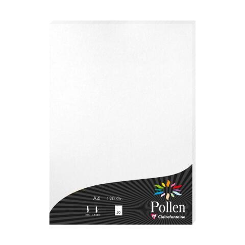 ETUI DE 50 FEUILLES POLLEN 210X297MM 120G/M2 - BLANC IRISÉ