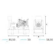 Gza3-6 M6 Groupe électrogène Diesel Genelec - 6,6kW PRP - Moteur HATZ 1B40 - Refroidi par air - Démarrage électrique 12V_0