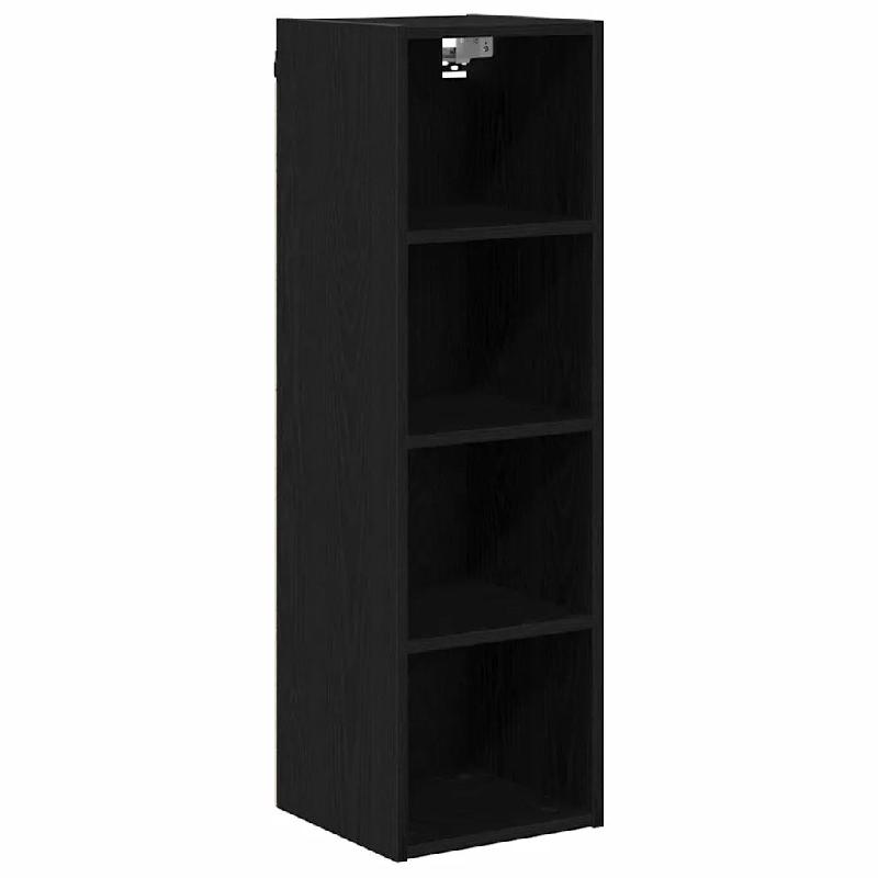 Helloshop26 - Armoire suspendue moderne grand espace de rangement 30 x 29,5 x 100 cm en bois d'ingénierie noir 02_0053498 - noir Bois massif 30002379_0