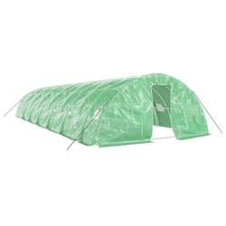 Helloshop26 - Serre tente abri plante fleur légumes avec cadre en acier 70 m² 14 x 5 x 2,3 m vert 02_0044622 - 3000220275124_0