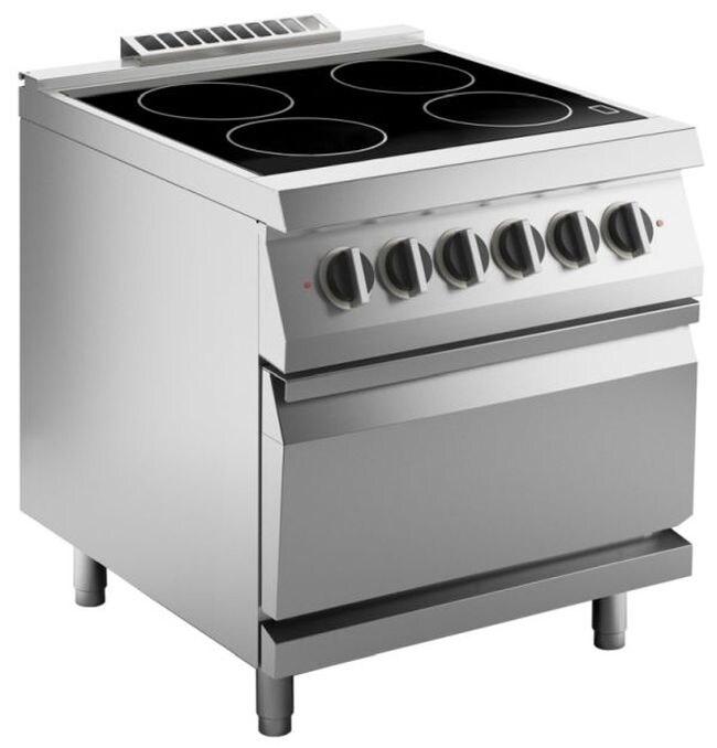 KBS Gastrotechnik KBS Cuisinière vitrocéramique électro 16 kW avec four électrique 800x730x900 mm 400 Volt - 4059395096279_0