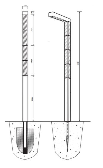 Lampadaire urbain solaire SUN BOULEVARD XL - LED - 5000 lm - acier galvanisé - hauteur 5.46 m_1