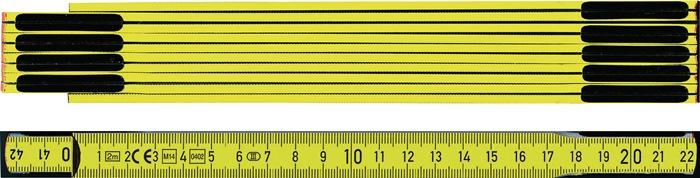 Mètre pliant BMI 9002 - longueur 2m - bois jaune - précision CE III - mm/cm_0