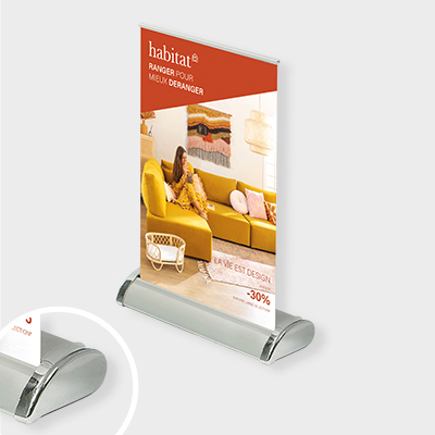 Mini Roll-Up - Support de Communication Compact et Portable_0