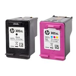 Pack de 2 cartouches d'encre authentiques HP 305XL  Noir et couleurs - programme SECOND - multicolore 3701352378119_0