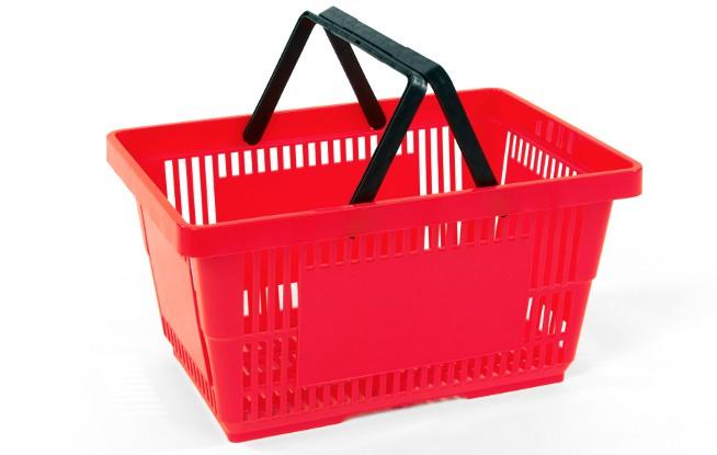 Panier magasin 28 litres 2 poignées - Vert clair_0