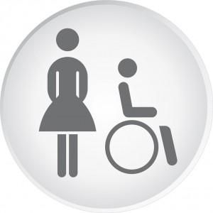 PANNEAU TOILETTES FEMMES + HANDICAPÉS (PMR)