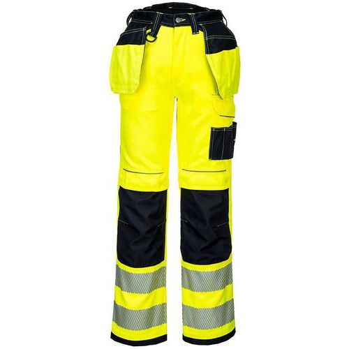 PANTALON HAUTE-VISIBILITÉ PW3 T501 NOIR/JAUNE 48 - PORTWEST