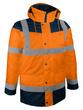 Parka haute-visibilité Paloma - Bicolore bleu marine/orange avec bandes rétro-réfléchissantes - Polyester Oxford 300D et doublure polyester_0