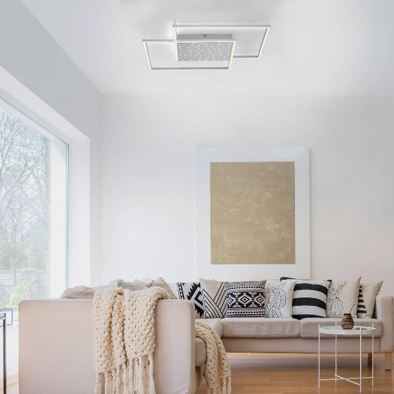 PAUL NEUHAUS YUKI PLAFONNIER LED, FORME ANGULAIRE
