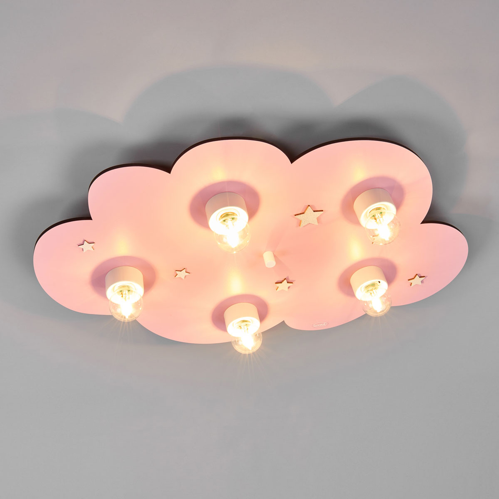 WALDI-LEUCHTEN GMBH PLAFONNIER DE RÊVE POUR LES ENFANTS WOLKE, ROSE
