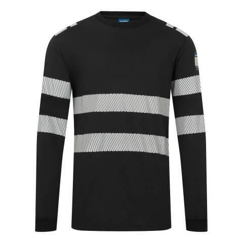 PORTWEST FR732 TEE SHIRT ML MODAFLAME PW3 HV NOIR - TAILLE M