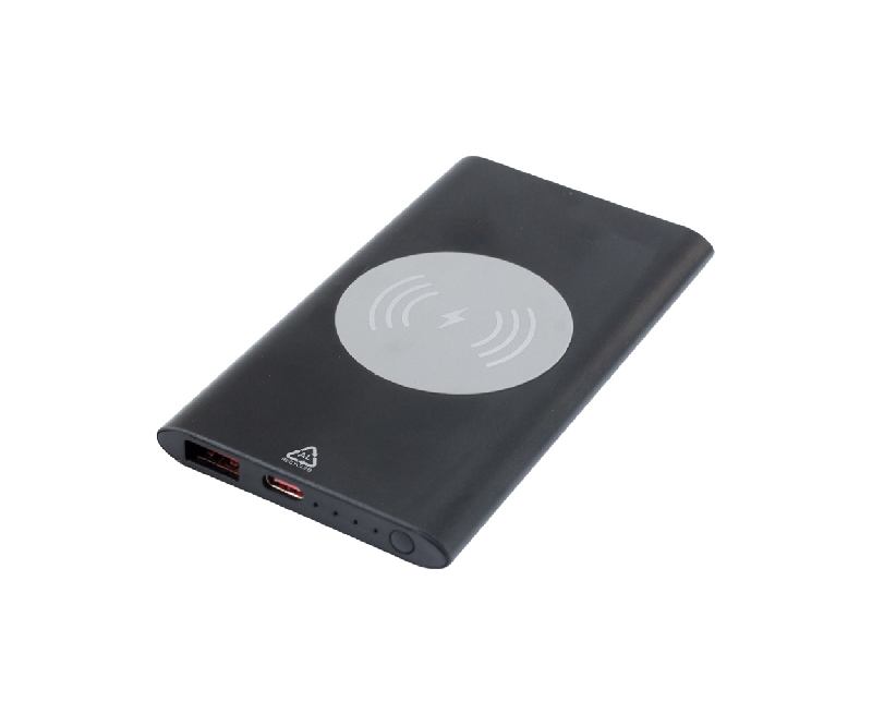 Power Bank USB en aluminium recyclé - chargeur rapide sans fil 15W - batterie 4000mAh_0