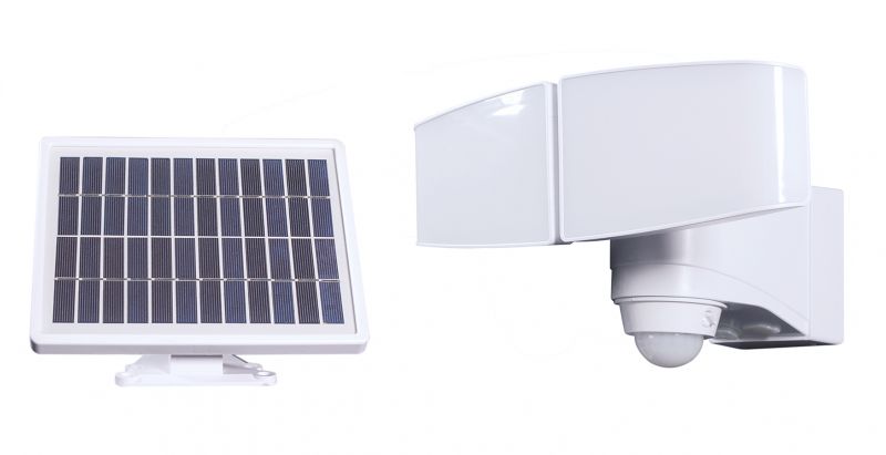 Projecteur LED solaire - Tibelec - 10W avec panneau solaire déporté et détecteur infrarouge - 71197410_0