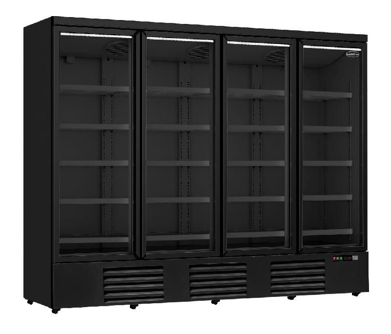 Réfrigérateur 4 portes en verre noir jde-2025r bl l2508 7455.2240 COMBISTEEL_0