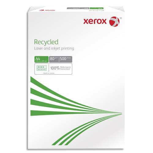 RAMETTE DE 500 FEUILLES A4 80G, PAPIER 100% RECYCLÉ BLANC RECYCLED 003R91165 CIE 58 - LOT DE 5