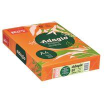 RAMETTE PAPIER COULEUR REY ADAGIO COULEURS INTENSES A4 80 GR - 500 FEUILLES - ORANGE VIF