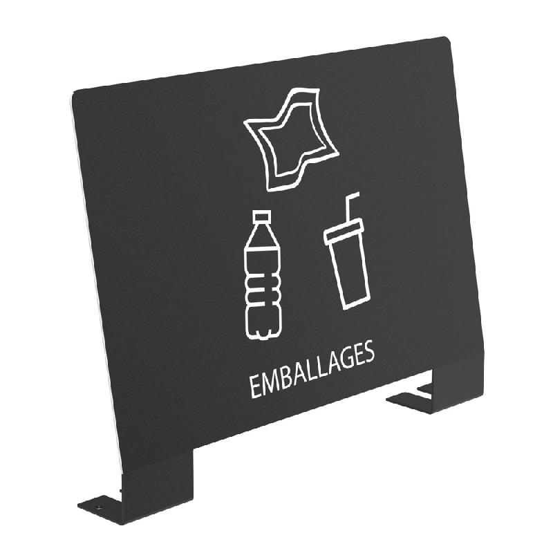 ROSSIGNOL PLAQUE SIGNALETIQUE DE TRI  POUR MEUBLE ALITRI - EMBALLAGES - GRIS MANGANESE
