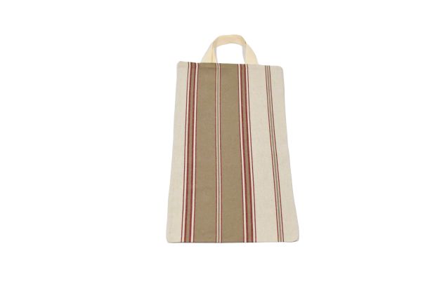 Sac à pain rayé tabac - Tissud - Dimensions : 29 x 67 cm - Avec poche de 25 cm_0